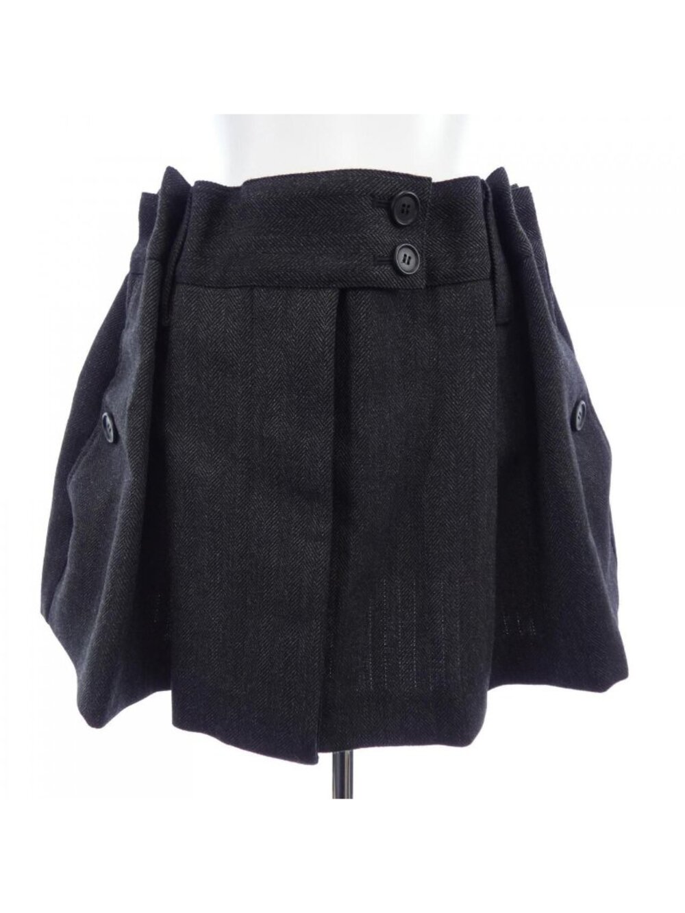 Prada Chevron Wool Mini Skirt